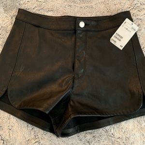 H&M Faux Leather Shorts